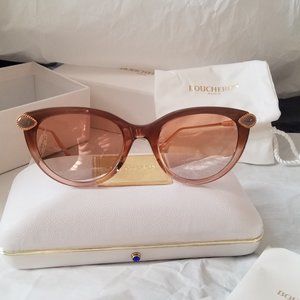 NWT Beige Light Brown Boucheron Cat Eye Gradient 55MM Sunglasses.